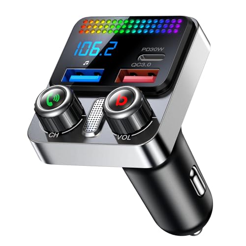 HUNDRUP Bluetooth 5.4 Car Adapter 48W Charging USB Bluetooth Adapter for Car,Wireless Fm Transmitter...