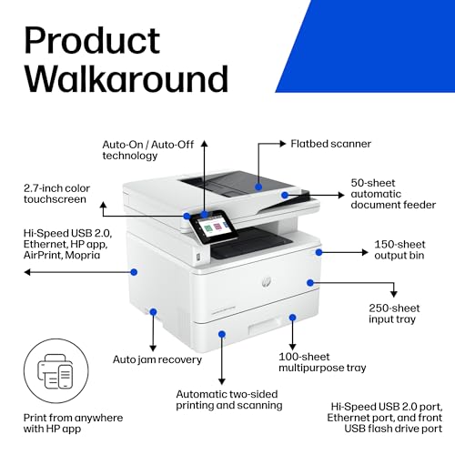 Image of HP LaserJet Pro 4101fdn Laser Multifunction Printer - Monochrome