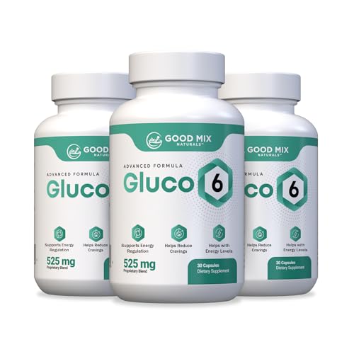 Image of Gluco6 Herbal-Based Solution Supplement | 525mg 30 Powder Capsules - Plant Ingredients - Non GMO - Made in USA (30 Count (Pack of 3)