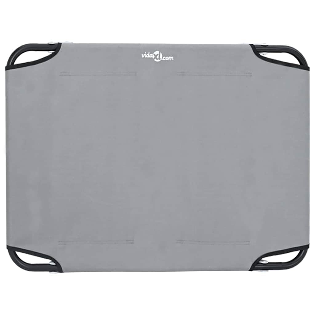 Cama para perros gris claro de acero 70 x 46 x 18 cm plegable, para interior y exterior, suelo antideslizante, transpirable, resistente a los arañazos, cojín ligero para perros para salón