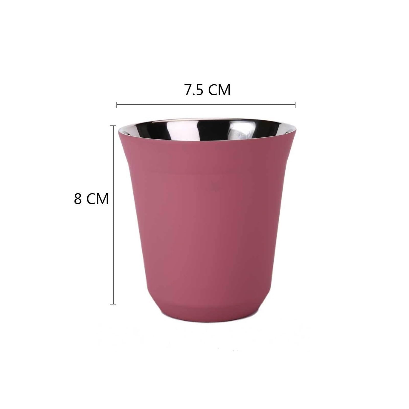 Becher Tassen 160 ml Espressotassen aus Edelstahl for Kaffee, Milch, Wasser, Getränke, Frühstück, isoliert Kaffeebecher (Color : Sky blue)