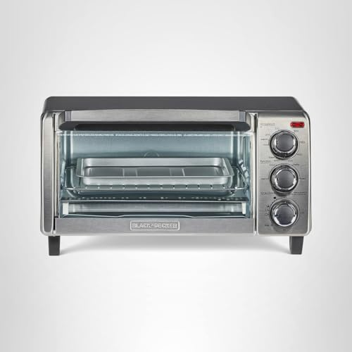 BLACK+DECKER TO1313SBD Toaster Oven, 15.47 Inch, Silver