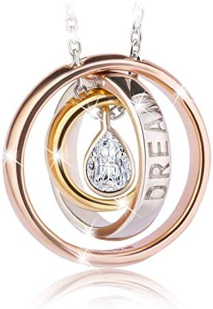 Swarovski Elements 18K Gold Plated 925 Sterling Silver Necklace F...