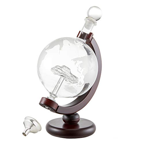 AMAVEL | Globus-Karaffe für Whisky mit luftdichtem Verschluss - 2