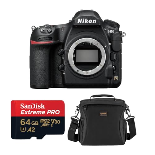 Nikon D850 DSLR Camera, Bundle with 64GB Memory Card, Alpine 160 Bag
