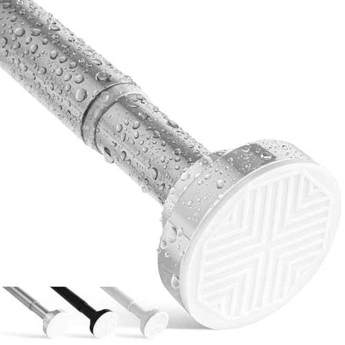 KUOGAS Bastone per Tenda a Pressione, Bastone Tenda Doccia Estensibile - Tende senza Buchi, Regolabile 70-192 cm, Ø 26 mm per Bagno, Finestra, Armadio, Cucina, Balcone
