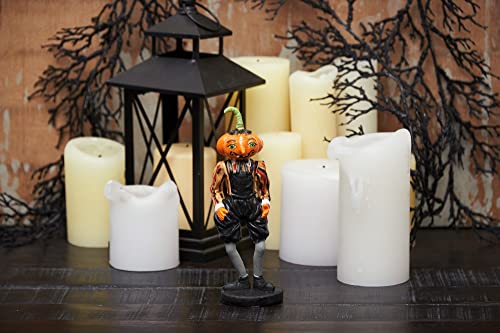 CF-Home-Gilbert-Pumpkin-Spooky-Halloween-Figure-Figurine-Gathered-Traditions-Joe-Spencer-Figure-Figurine-Living-Room-Desk-End-Table-Fireplace-Mantel-Decor-Decoration-Black CF Home Gilbert Pumpkin Spooky Halloween Figure Figurine Gathered Traditions Joe Spencer Figure Figurine Living Room Desk End Table Fireplace Mantel Decor Decoration Black