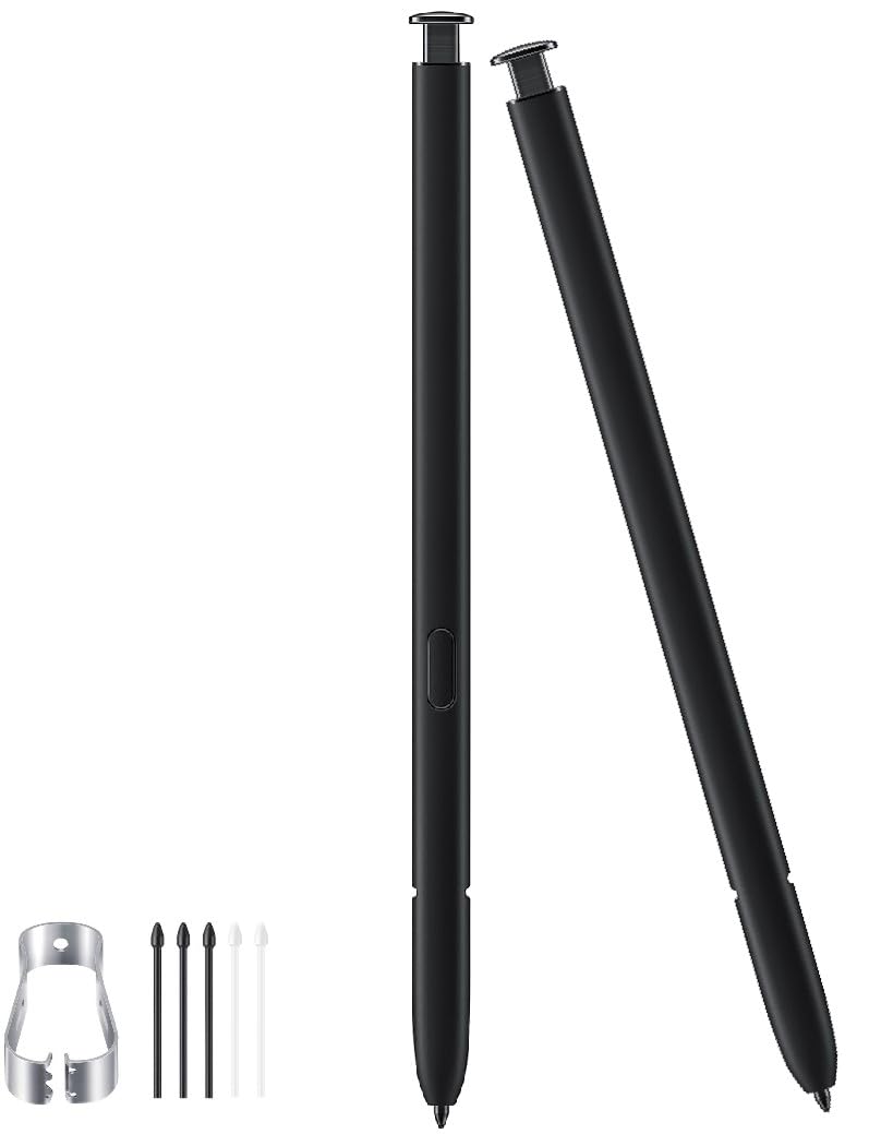 2PCS Galaxy S23 Ultra Pen for Samsung Galaxy S23 Ultra 5G S Pen Touch Stylus Pen Replacement Galaxy S23 Ultra Stylus NO Bluetooth Pen (Black)