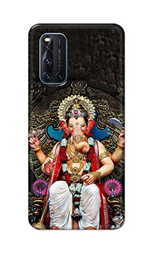 Image of PRINTFIDAA Lord Ganesh Bappa Moriya Printed Designer Hard Back Case Cover for Vivo V19 -(TY) MVN1010
