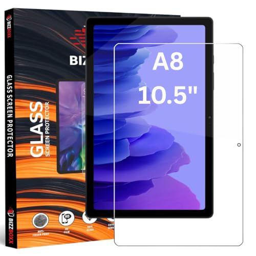 Image of Tempered Glass Full Screen Protector For Samsung Galaxy Tab Tablet A8 (2022) 10.5 Anti-Scratch & Smudge Proof (Transparent) (Pack Of 1)
