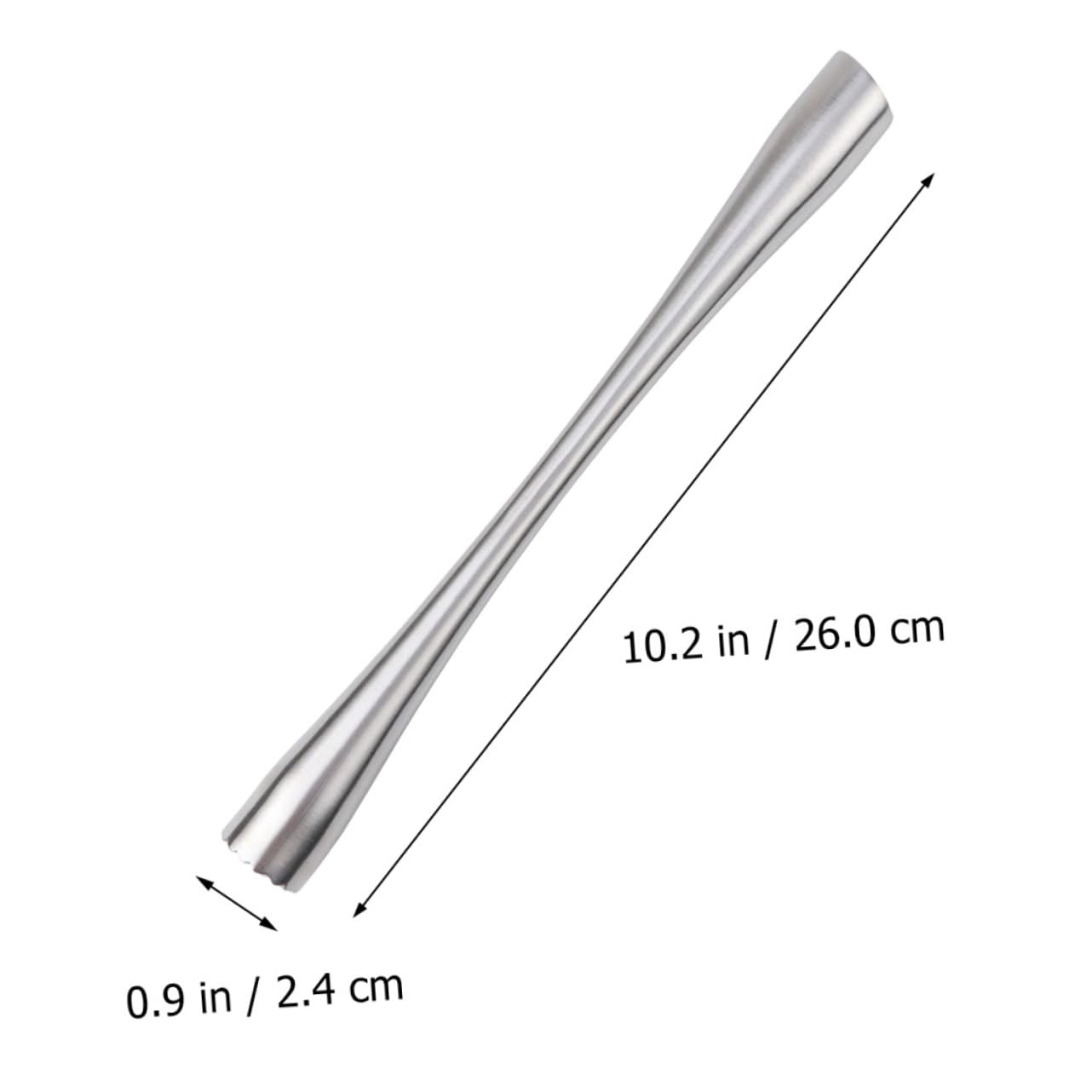 NAMOARLY Set of 2 Extended Lemon Muddler Stirrers 18/8 Stainless Steel Ice for Bar