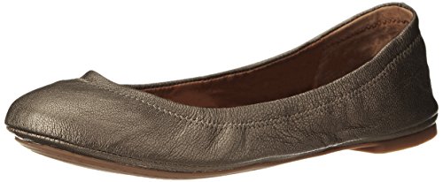 Lucky Brand Women's Emmie Ballet Flat, Pewter, 6.5
