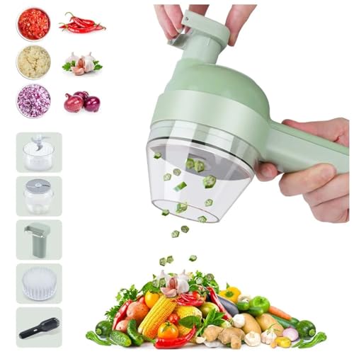 Procesador eléctrico de verduras 4 en 1 con 5 piezas miniatura 7