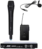 Audio 2000S S6023L Two-Channel Wireless System with One Handheld Wireless Microphone, One Body-Pack Wireless Transmitter, and One Lavalier Microphone
