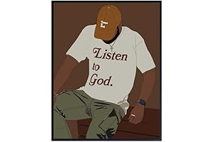 ShopHaven Black Man Wall Art: Inspirational Words