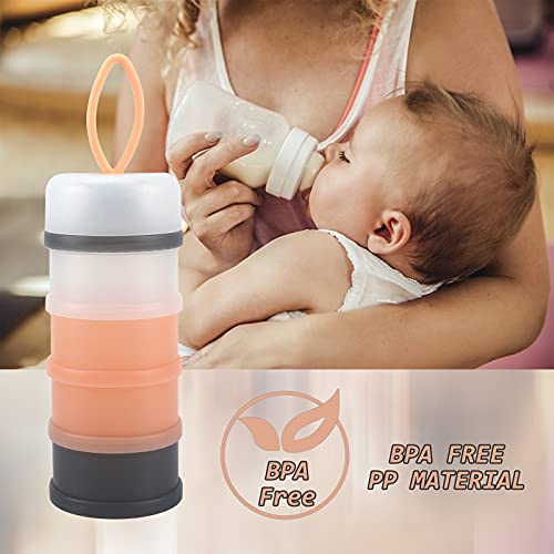 Image of Accmor Baby Formula Dispenser On The Go, Stackable Formula Dispenser Formula Container to Go, Non-Spill Portable Milk Powder Kids Snack Storage Container, BPA Free