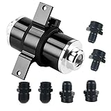 Billet Aluminum Inline Fuel Gas Petrol Filter with Bracket Cleanable 30 Micron Universal for AN6 AN8...