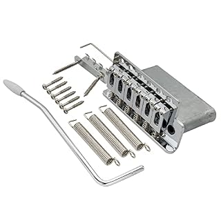 Musiclily Pro 54mm Set de chevalet Tremolo moderne pour guitare électrique de style Strat, Chrome - Les Beatles, Paul McCartney, John Lennon, RIngo Starr, George Harrison