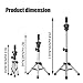 Mini Mannequin Head Stand,Dansee Wig Stand Tripod Adjustable (14.5-21.8 inch) for Mannequin Heads Training Heads and Canvas Block Head(Silver)