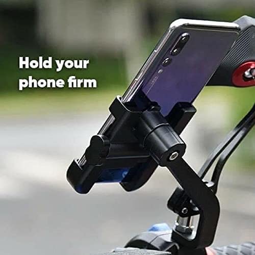 Image of DCZ Full Metal Body Bike & Scooty360 Degree Rotating Mobile Holder Stand for Bike, Scooty,Bicycle | Anti-Vibration /Shake Pads | Mobiles Size Upto 6.5 inch Inch - Random Colors (Anti Vibration)
