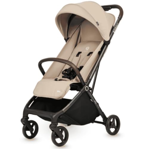 QPlay Stroller Grav Silla de Paseo Compacta con Plegado Automático por Gravedad, Capota Extensible, Respaldo Ajustable, Arnés de 5 Puntos, Reposapiés y Cinturón – Apta para Maletero