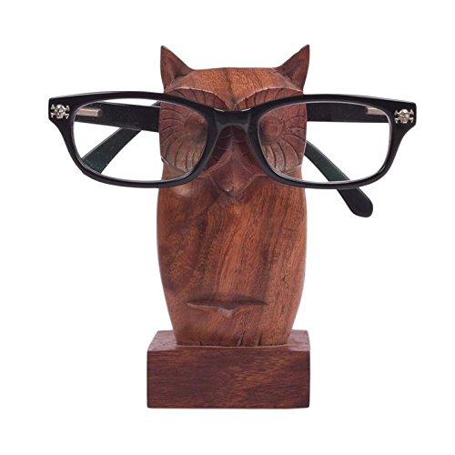 Support de lunettes chouette en bois idée cadeau originale - 2