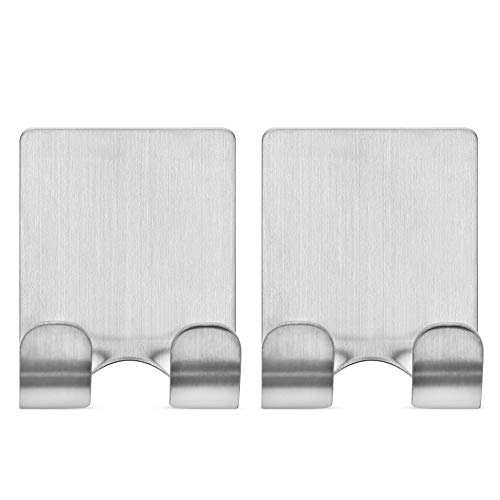 kwmobile 2x selbstklebende Halterung für Rasierer - für versch. Oberflächen - Nassrasierer Halter Set - Wand Haken Silber - Image 6