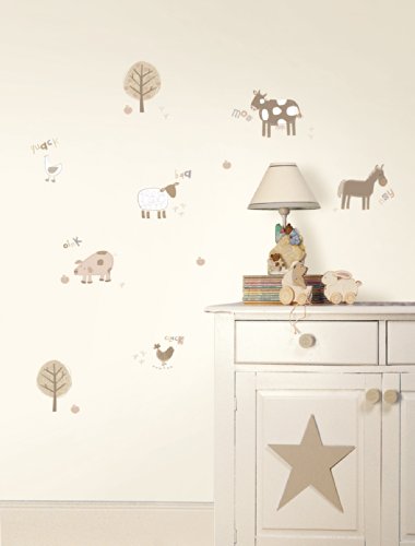 Fun4Walls Adesivi da Parete, Beige