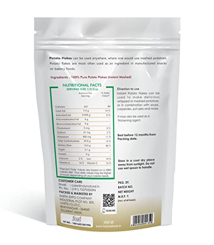 Image of Holy Natural - The Wonder of World Holy Natural Potato Flakes(Dehydrated)-1 Kg|Instant Aaloo Mashed