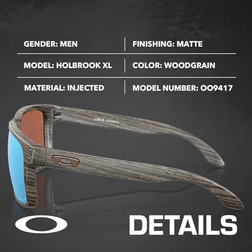Image of Oakley HOLBROOK XL WOODGRAIN COLLECTION OO9417 Sunglasses With Official Kit | Polarized, Men's Sunglasses