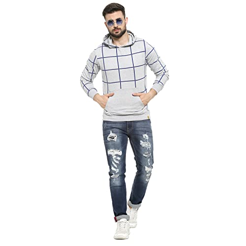 Image of CAHOOT Men's Regular Fit Sweatshirt with Hoodie for Casual Wear | Cotton Full Sleeve Sweatshirt Crafted with Comfort Fit and High Performance for Everyday Wear