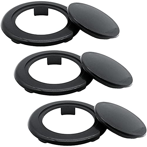 Ayiciel 3 Sets Terrassentisch Schirmloch Ring und Kappe, Kunststoff Sonnenschirmloch Ringe, Tischeinsatz, Standardgröße, Regenschirmlochstopfen für Terrassenschirme 4,6 cm im Durchmesser oder Kleiner Cover