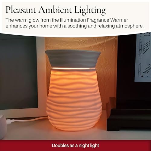 Candle Warmers ETC. Illumination Fragrance Warmer- Light-Up Warmer for Warming Scented Candle Wax Melts and Tarts or to Freshen Room, White Harmony - Image 6