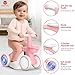 Umatoll Colorful Lighting Baby Balance Bike Toys for 1 Year Old Girl Gifts, Adjustable Seat, First Birthday Gifts, 12-24 Months Toddler Bike, Pink