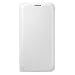 Produktbild Samsung Leather-Effect Flip Folio Wallet Schutzhülle Case Cover in Kunstleder mit Kreditkartenfach für Galaxy S6, weiß
