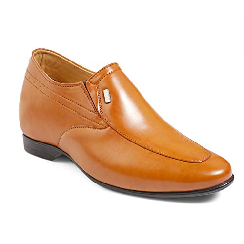 Image of Men's 9 cm (3.5 Inch) Height Increasing Dress Slip-On Formal Faux Leather Shoes