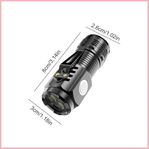 Mini Lanterna De Mão Pequena Luz Forte Brilhante Recarregável Com Base de Ima Magnetico(2)