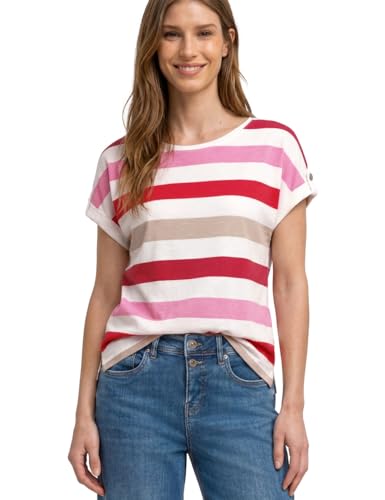 T-shirt col rond Street One femme coupe parfaite : le confort absolu aux boutons stylés