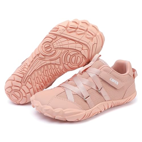 Image of UBFEN Kids Barefoot Shoes Zero Drop Wide Toe Box Sneakers for Boys Girls | Hook&Loop, Lightweight, Breathable, Suitable for Hiking, Walking, Tennis, Running, Daily Wear, Toddler, Little Kid, Big Kid