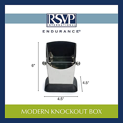 RSVP International Espresso Coffee Kitchen Tool Home and Commercial Use, Knock Box, Stainless Steel by RSVP International - Image 5