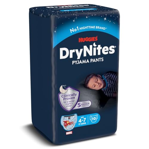 Huggies DryNites - Pyjama Pants - Pañales para niños (4 - 7 años), 17-30 kg,