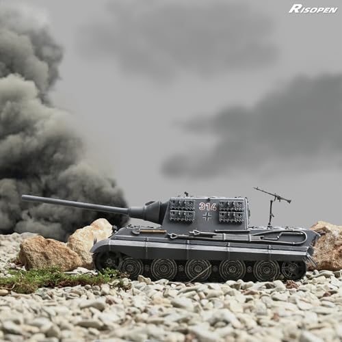 Risopen 1/72 Scale Military Tank Model Finished Alloy Metal Die cast with Plastic Tank Model World War 2 Army Vehicl Tank Mini 1945 Tiger Model Gift Collection Ideal for Adult Men (Berlin 1945) - Image 6