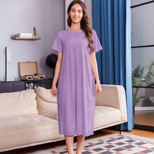 Image of Deyeek Hospital Gowns for Women Labor Delivery Shoulder Surgery Dress Adaptive Clothing Night Robes for Elderly Plus Size