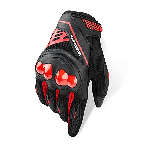 Motorcycle Gloves Dirt Bike Touchscreen for Men Women, Full Finger Hard Knuckle Breathable Gloves for ATV MTB Riding Racing Cycling Motocross Skateboarding