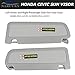 Nakuuly Left Driver and Right Passenger Side Sun Visor Gray Compatible with Honda Civic 2006 2007 2008 2009 2010 2011 Replaces # 83280-SNA-A01ZC 83230-SNA-A01ZC