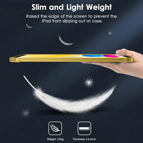 Coque iPad 11e génération jaune transparent antichoc TPU