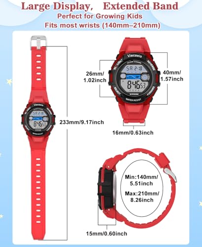 Image of Kids Digital Watch for Boys Girls, Waterproof LED Colorful Lights Sports Watch Suitable for 5-17 Years Old Teenagers (with Gift Box)