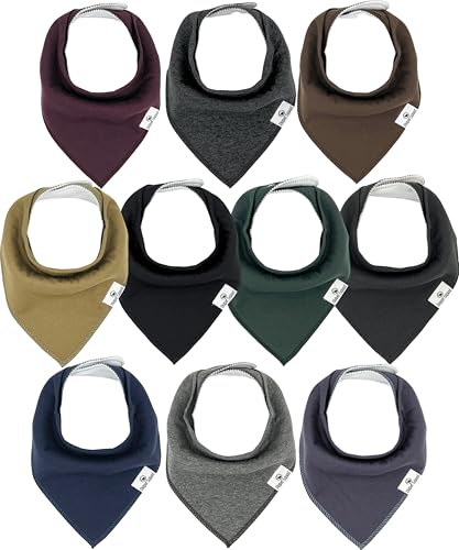 Image of DiaperSquad's 100% Organic Cotton Baby Drool Bibs, Super Absorbent & Adjustable Baby Bibs for Drooling and Teething