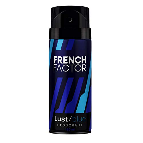 Image of French Factor Deodorant For Man Long Lasting Fragrance Deodorant Combo Lust Red And Lust Blue (Pack of 2,150 Ml Each)