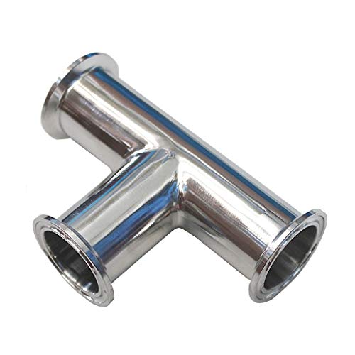 XUELIN-8 1.5' 1-1/2' OD 38mm Acero Inoxidable SS304 Conexiones sanitarias de válvula de 3 vías, Conexión rápida en T Mandril tee Pipe Virola OD 50.5MM Fit 1.5' Tri Clamp (Tamaño : 32MM) (38MM)